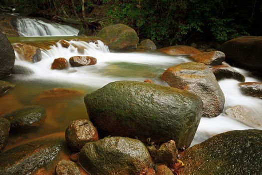 Waterfall in Thai National Park, Namtok Phile Waterfall, Namtok Phile National Park, Chanthaburi Province, Thailand