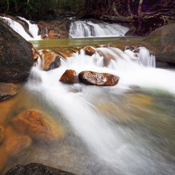 Waterfall in Thai National Park, Namtok Phile Waterfall, Namtok Phile National Park, Chanthaburi Province, Thailand