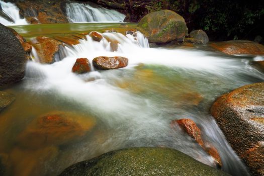 Waterfall in Thai National Park, Namtok Phile Waterfall, Namtok Phile National Park, Chanthaburi Province, Thailand