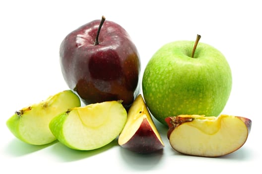 Ripe apple, isolated on a white background