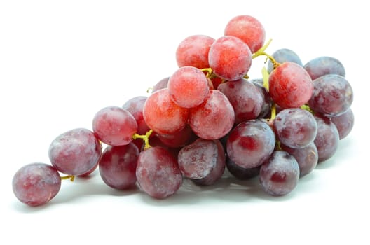 Ripe grapes isolated on a white background