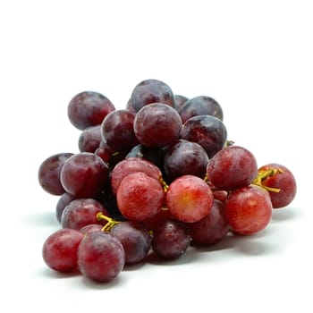Ripe grape fruit, closeup, isolated on a white background