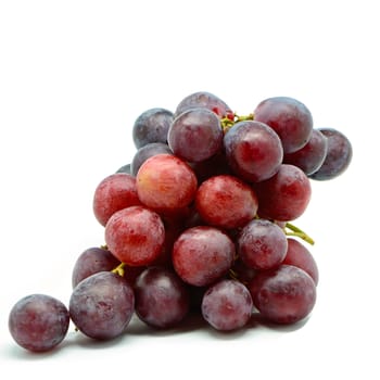 Ripe sweet grapes, closeup, isolated on a white background 