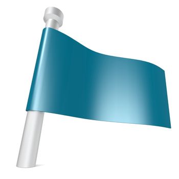 Blue flag image with hi-res rendered artwork that could be used for any graphic design.