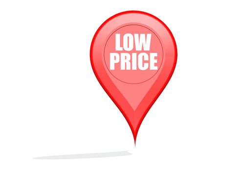 Low price pointer image with hi-res rendered artwork that could be used for any graphic design.