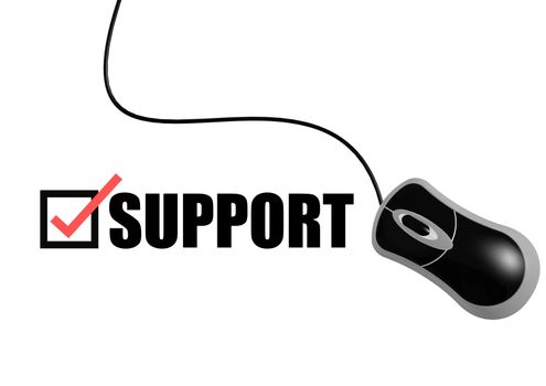 Support with mouse