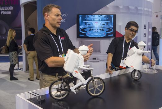 LAS VEGAS - JAN 10 : Robots at the CES Show in Las Vegas, Navada, on January 10, 2014. CES is the world's leading consumer-electronics show 