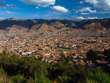 Global view of Cusco city (Peru) Cusco