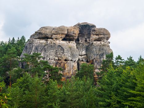 Sandstone formations in Bohemian Paradise (Czech Republic)