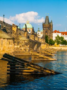 Charles Bridge and Old Town Bridge Tower in Prague (Czech Republic)