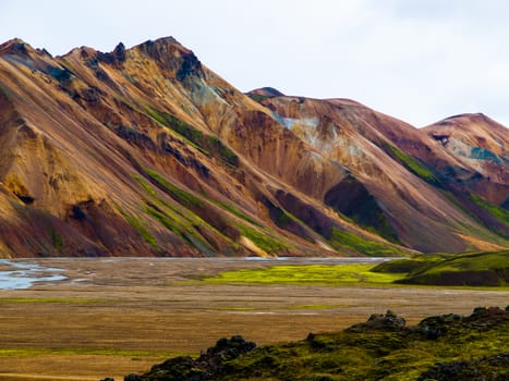 Rainbow mountains near Landmannalaugar (Iceland)