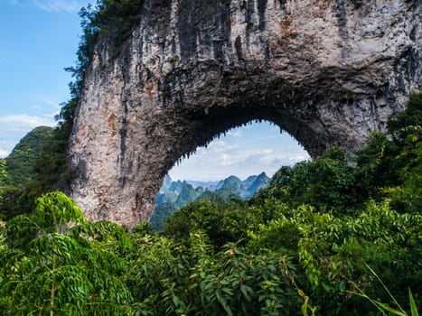 Moon hill near Yangshuo (Guangxi, China)