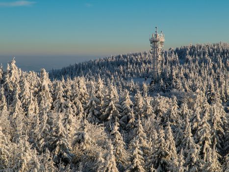 Winter landscape in the north of Bohemia (Czech Republic)
