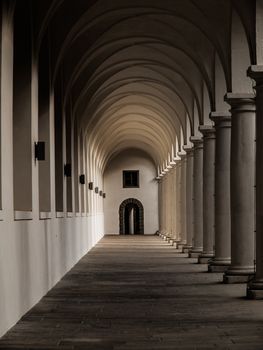 Typical archway corridor in Dresden