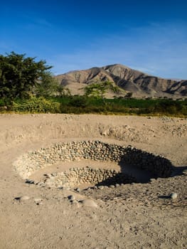 Aquaducts of Cantayoc near Nazca (Peru)