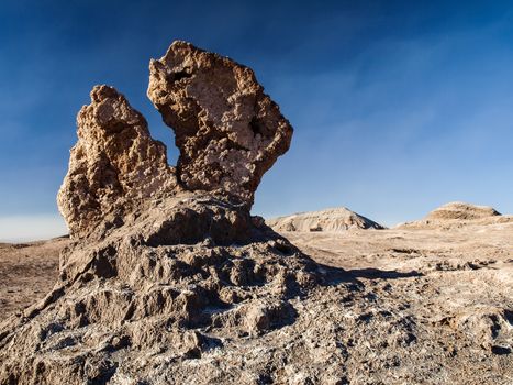 Bizarre rock formation in Moon valley near San Pedro de Atacama (Chile)