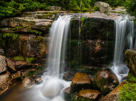 Autumn waterfall in Jizera mountains (Czech Republic) Waterfall