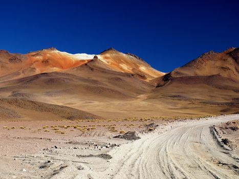 Borax mountain in southern Altiplano (Bolivia)