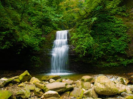 Small waterfall in the jungle