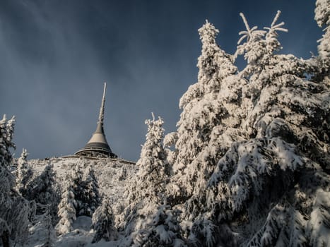 Jested and its mountain hotel near Liberec (Czech Republic)