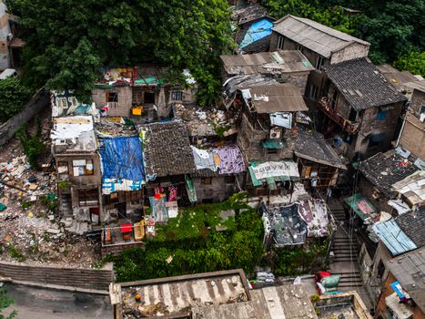 Chinese slum in Chongqing city (Chongqing, China)