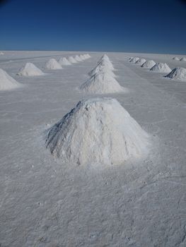 Piles of salt