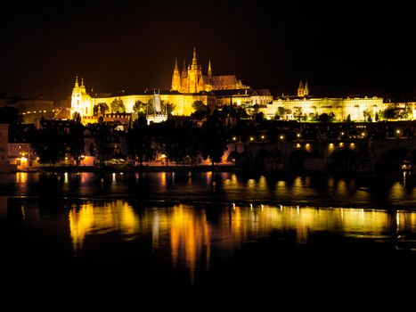 Hradcany castle at night (Prague, Czech Republic)