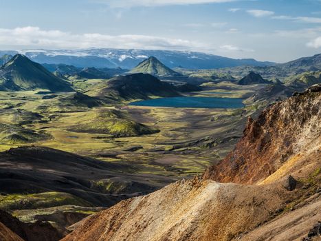 Icelandic landscape around Laugavegue trek