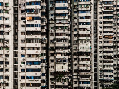 Block of flats in chinese city (Chongqing, China)