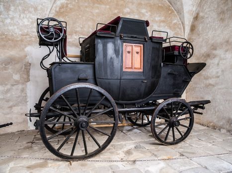 Ancient black wagon (Czech Republic)