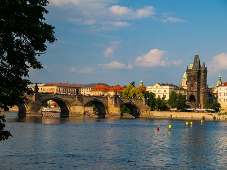Charles Bridge and Old Town Bridge Tower in Prague (Czech Republic)