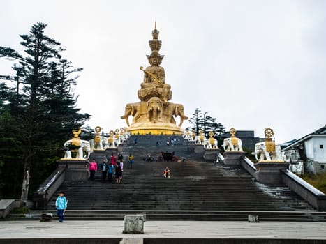 Buddha's staute on the summit of Mt. Emei (Sichuan, China)