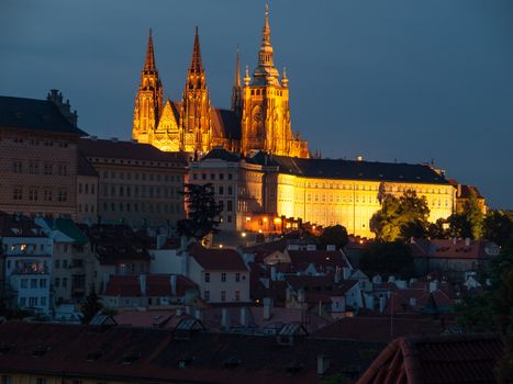 Hradcany Castle and St. Vitus Cathedral (Prague, Czech Republic)