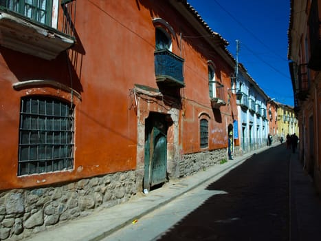 Typical street in Potosi (Bolivia)