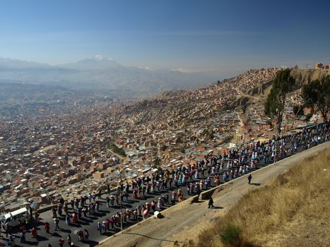 Parade in La Paz (Bolivia)