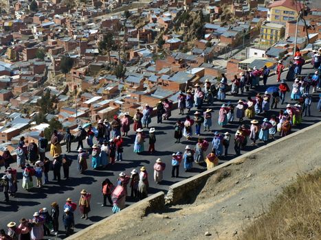 Parade in La Paz (Bolivia)