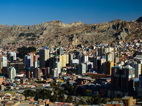 Modern city centre of La Paz (Bolivia) La Paz