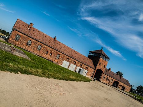 Train platform in Birkenau concentration camp (Poland) Birkenau