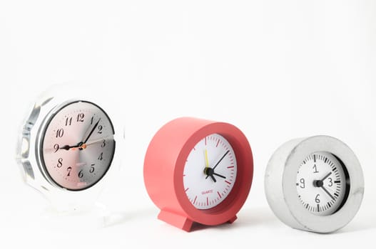 Retro Vintage Alarm Clock on a White Background