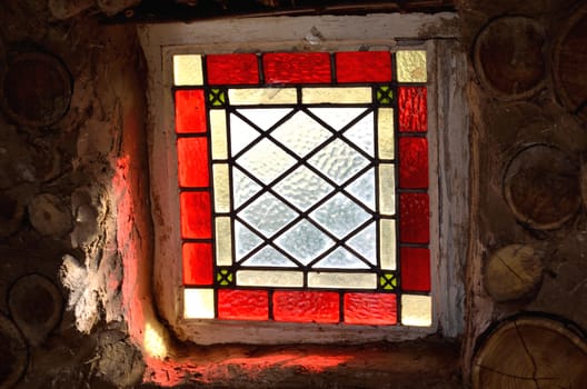 red square window