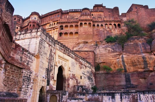 Interior of Mehrangarh Fort, Jodhpur, Rajasthan, India