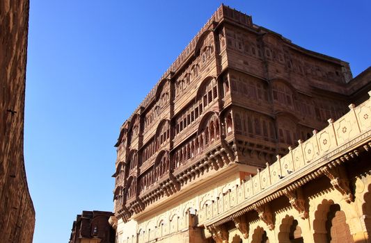 Interior of Mehrangarh Fort, Jodhpur, Rajasthan, India