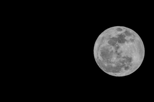 Moon Closeup Showing the Details of Lunar Surface.