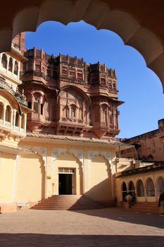 Interior of Mehrangarh Fort, Jodhpur, Rajasthan, India