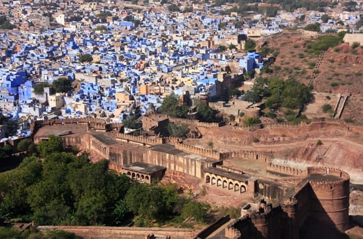 Jodhpur city seen from Mehrangarh Fort, Rajasthan, India