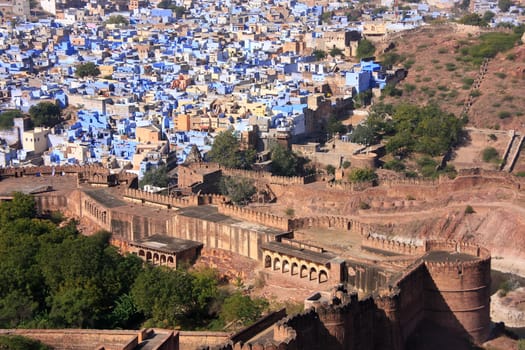 Jodhpur city seen from Mehrangarh Fort, Rajasthan, India