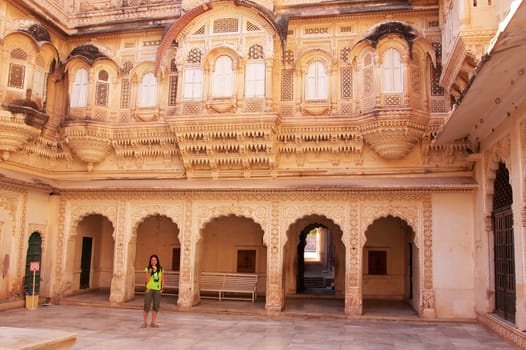 Interior of Mehrangarh Fort, Jodhpur, Rajasthan, India