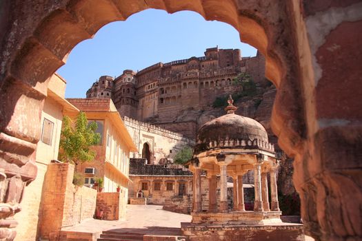 Interior of Mehrangarh Fort, Jodhpur, Rajasthan, India