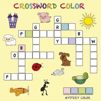game for children: crossword color