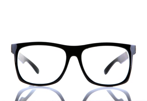 Black Eye Glasses Isolated On White